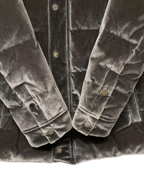 NICOLE CLUB FOR MEN（ニコルクラブフォーメン）NICOLE CLUB FOR MEN (ニコルクラブフォーメン) ニットベロア スタンドダウンブルゾン グレー サイズ:46の古着・服飾アイテム