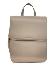 CHARLES & KEITH（チャールズアンドキース）の古着「フロントフラップ ストラクチャーバックパック」｜ライトピンク