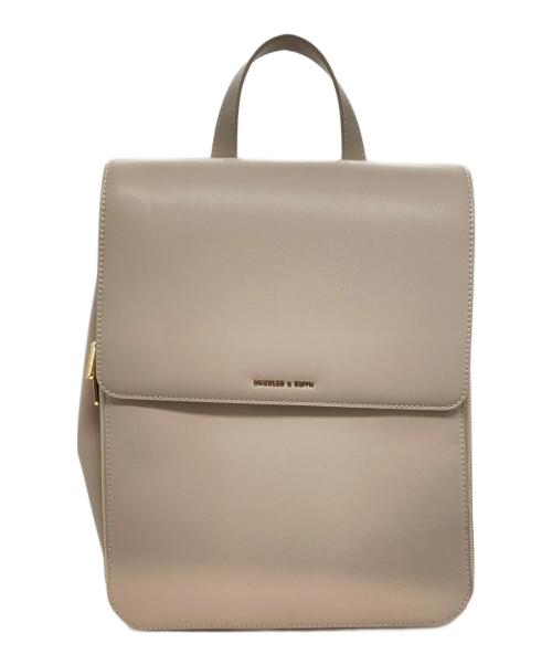 CHARLES & KEITH（チャールズアンドキース）CHARLES & KEITH (チャールズ＆キース) フロントフラップ ストラクチャーバックパック ライトピンクの古着・服飾アイテム