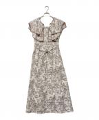 Snidelスナイデル）の古着「ラッフルカラーパイピングワンピース」｜ピンク