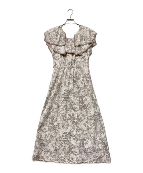 Snidel（スナイデル）Snidel (スナイデル) ラッフルカラーパイピングワンピース ピンクの古着・服飾アイテム