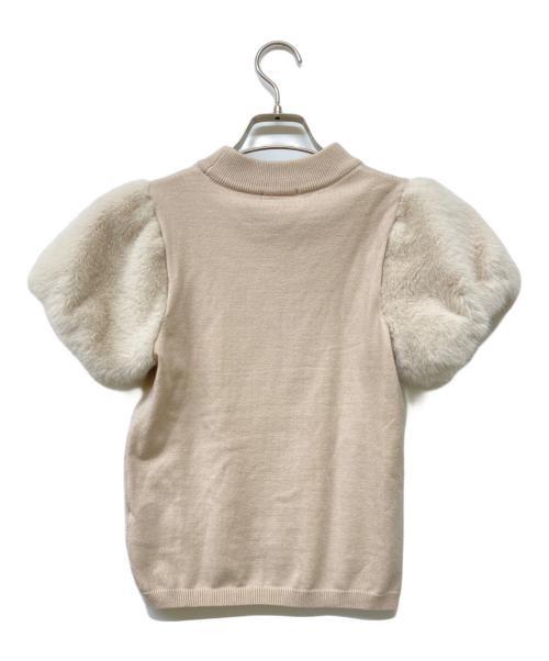 darich（ダーリッチ）Darich (ダーリッチ) ファースリーブDDニットトップス ベージュ サイズ:Freeの古着・服飾アイテム