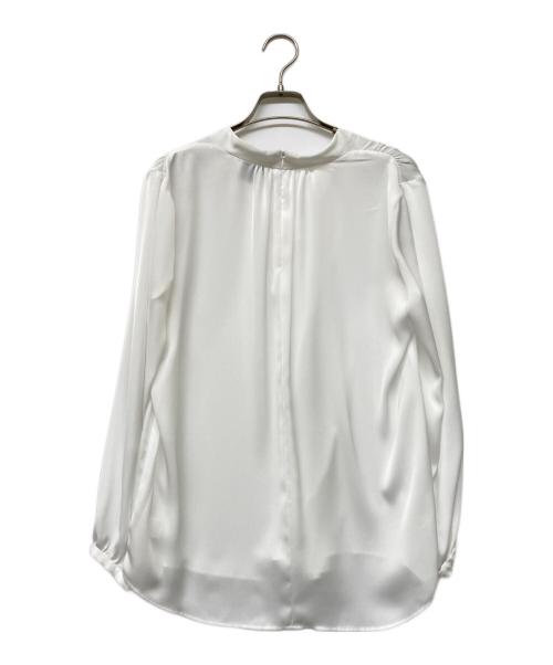 UNITED ARROWS（ユナイテッドアローズ）UNITED ARROWS (ユナイテッドアローズ) P バックサテン Vネック ブラウス ホワイト サイズ:-の古着・服飾アイテム