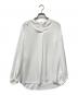 UNITED ARROWS（ユナイテッドアローズ）の古着「P バックサテン Vネック ブラウス」｜ホワイト