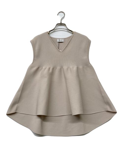 ORGUE（オルグ）ORGUE (オルグ) Vneck peplum knit(ブイネック ペプラム ニット) アイボリー サイズ:FREEの古着・服飾アイテム