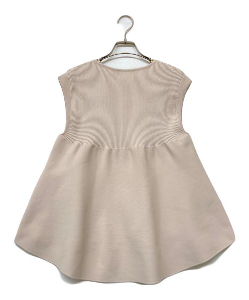 ORGUE（オルグ）ORGUE (オルグ) Vneck peplum knit(ブイネック ペプラム ニット) アイボリー サイズ:FREEの古着・服飾アイテム