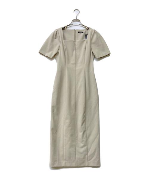 anuans（アニュアンス）anuans (アニュアンス) スクエアネックコクーンワンピース ベージュ サイズ:Free 未使用品の古着・服飾アイテム