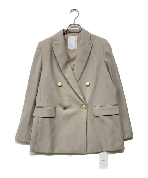 Noble（ノーブル）Noble (ノーブル) ウールMIXツイルピークドラペルジャケット カーキ サイズ:36の古着・服飾アイテム