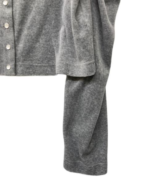 maison de dolce（メゾンドドルチェ）maison de dolce (メゾンドドルチェ) ベロアカーディガン グレー サイズ:Fの古着・服飾アイテム