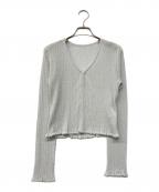ENEUエヌー）の古着「glitter frill cardigan」｜シルバー