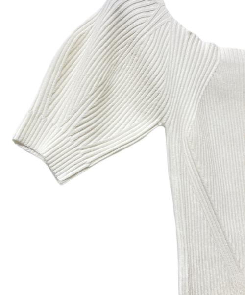 FRAY ID（フレイ アイディー）FRAY ID (フレイ アイディー) 2wayオフショルダーリブパフプルオーバー ホワイト サイズ:Freeの古着・服飾アイテム