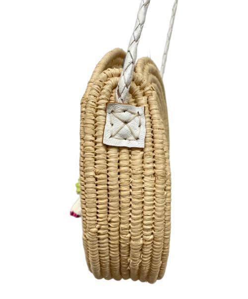 MUVEIL（ミュベール）MUVEIL (ミュベール) 刺繍カゴバッグ ベージュの古着・服飾アイテム