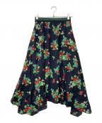 CONVERSE TOKYO×MUVEILコンバーストウキョウ×ミュベール）の古着「イチゴプリントメッシュスカート」｜ブラック