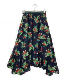 CONVERSE TOKYO×MUVEIL（コンバーストウキョウ×ミュベール）の古着「イチゴプリントメッシュスカート」｜ブラック