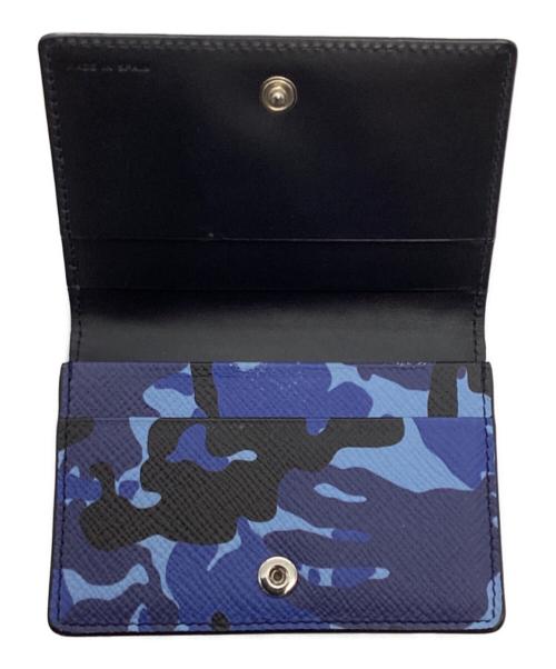 SMYTHSON（スマイソン）SMYTHSON (スマイソン) カードケース ブルーの古着・服飾アイテム