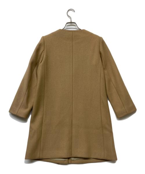 A.P.C.（アーペーセー）A.P.C. (アーペーセー) ウールブレンドノーカラーコート ブラウン サイズ:34の古着・服飾アイテム