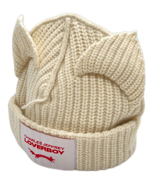 CHARLES JEFFREY LOVERBOY（チャールズ ジェフリー ラバーボーイ）CHARLES JEFFREY LOVERBOY (チャールズ ジェフリー ラバーボーイ) ニット帽 アイボリー サイズ:-の古着・服飾アイテム