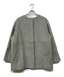 JOURNAL STANDARD relume（ジャーナルスタンダード レリューム）の古着「スーパーファインビーバークルーネックコート」｜ミントグリーン