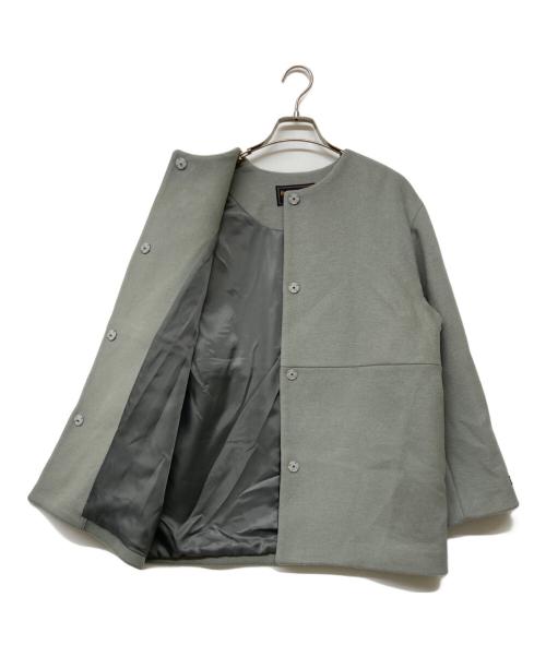 JOURNAL STANDARD relume（ジャーナルスタンダード レリューム）JOURNAL STANDARD relume (ジャーナルスタンダード レリューム) スーパーファインビーバークルーネックコート ミントグリーン サイズ:size34の古着・服飾アイテム