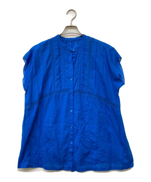 Spick and Span（スピック＆スパン）Spick and Span (スピックアンドスパン) 60ローンフレンチレースブラウス ブルー サイズ:‐の古着・服飾アイテム