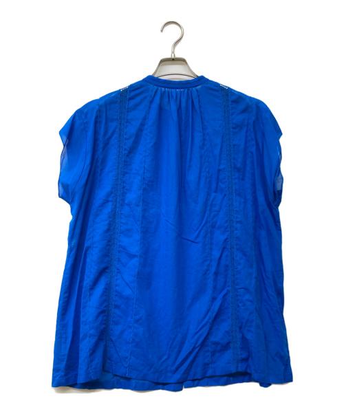 Spick and Span（スピック＆スパン）Spick and Span (スピックアンドスパン) 60ローンフレンチレースブラウス ブルー サイズ:‐の古着・服飾アイテム
