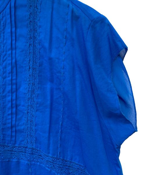 Spick and Span（スピック＆スパン）Spick and Span (スピックアンドスパン) 60ローンフレンチレースブラウス ブルー サイズ:‐の古着・服飾アイテム