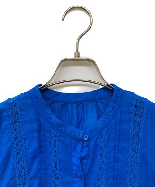 Spick and Span（スピック＆スパン）Spick and Span (スピックアンドスパン) 60ローンフレンチレースブラウス ブルー サイズ:‐の古着・服飾アイテム