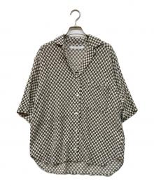 FRAMeWORK（フレームワーク）の古着「レースハーフスリーブシャツ」｜ホワイト×ブラック