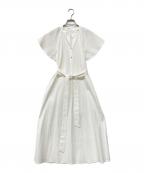 NOLLEY'S sophiノーリーズソフィー）の古着「24SS ウォッシャブルサッカーフレアースリーブワンピース」｜ホワイト