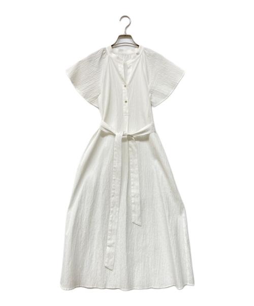 NOLLEY'S sophi（ノーリーズソフィー）NOLLEY'S sophi (ノーリーズソフィー) 24SS ウォッシャブルサッカーフレアースリーブワンピース ホワイト サイズ:36の古着・服飾アイテム