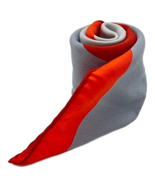 HERMES（エルメス）HERMES (エルメス) プチカレ40 シルクスカーフ オレンジ×グレーの古着・服飾アイテム