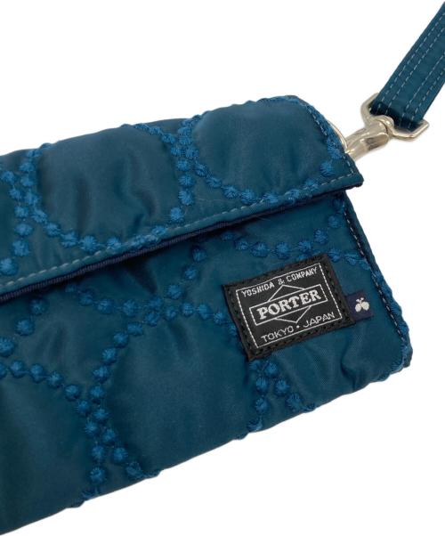 PORTER（ポーター）PORTER (ポーター) mina perhonen (ミナ ペルホネン) ロングウォレット “tambourine” ネイビーの古着・服飾アイテム