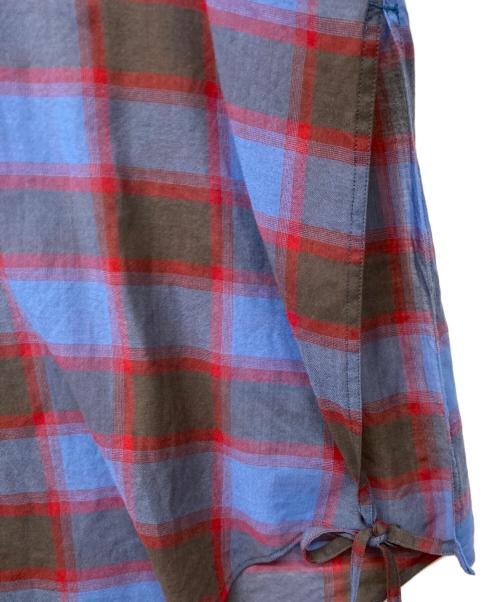 FACETASM（ファセッタズム）FACETASM (ファセッタズム) CHECK SLIT BIG SHIRT ブルー サイズ:size00の古着・服飾アイテム