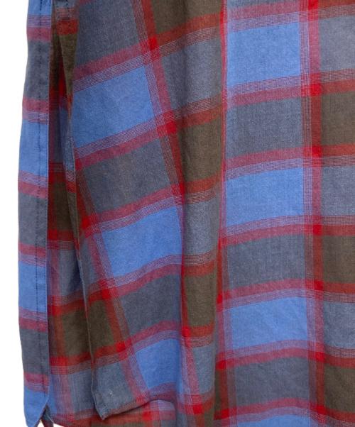 FACETASM（ファセッタズム）FACETASM (ファセッタズム) CHECK SLIT BIG SHIRT ブルー サイズ:size00の古着・服飾アイテム