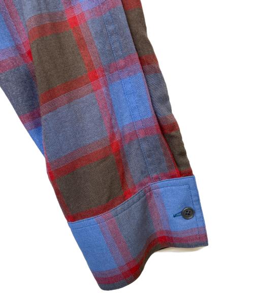 FACETASM（ファセッタズム）FACETASM (ファセッタズム) CHECK SLIT BIG SHIRT ブルー サイズ:size00の古着・服飾アイテム