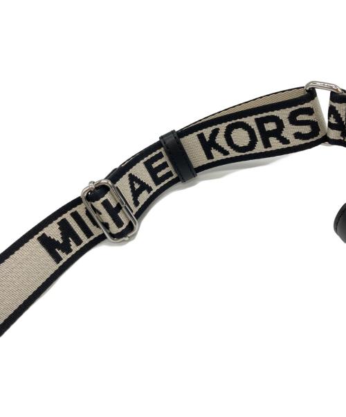 MICHAEL KORS（マイケル・コース）MICHAEL KORS (マイケルコース) JET SET ITEM ロゴジャカード クロスボディ ウィズ テックアタッチ ブラックの古着・服飾アイテム