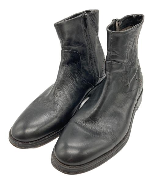 DIESEL（ディーゼル）DIESEL (ディーゼル) スタッズサイドジップブーツ ブラック サイズ:44の古着・服飾アイテム