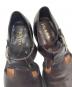 中古・古着 PRADA (プラダ) レザースクエアストラップシューズ ブラウン サイズ:9 1/2：14000円