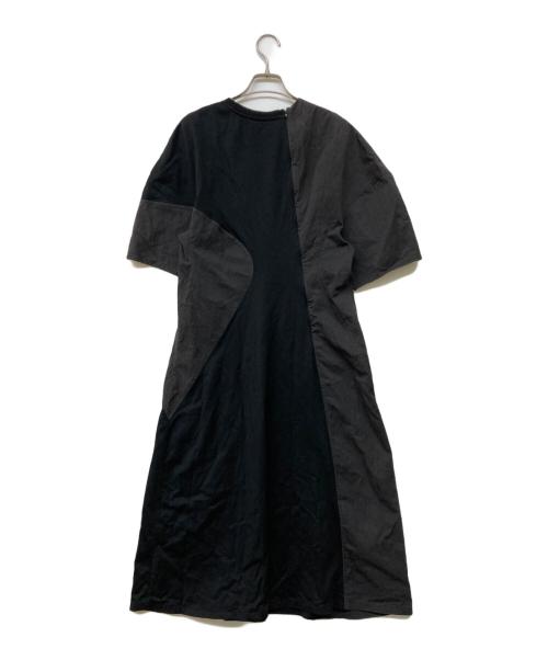 AKIRA NAKA（アキラナカ）AKIRA NAKA (アキラナカ) 異素材ドッキングロングワンピース ブラック サイズ:2の古着・服飾アイテム