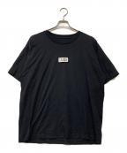 MM6 Maison Margielaエムエムシックスメゾンマルジェラ）の古着「23SS 6 LOGO PRINT T-SHIRT」｜ブラック