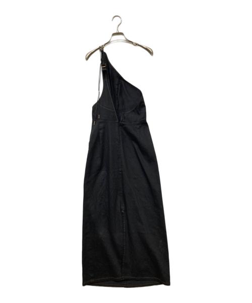 PHOTOCOPIEU（フォトコピュー）PHOTOCOPIEU (フォトコピュー) ONE-SHOULDER DRAWSTRING DRESS（ワンショルダー ドローストリング ドレス） ブラック サイズ:SIZE 36の古着・服飾アイテム