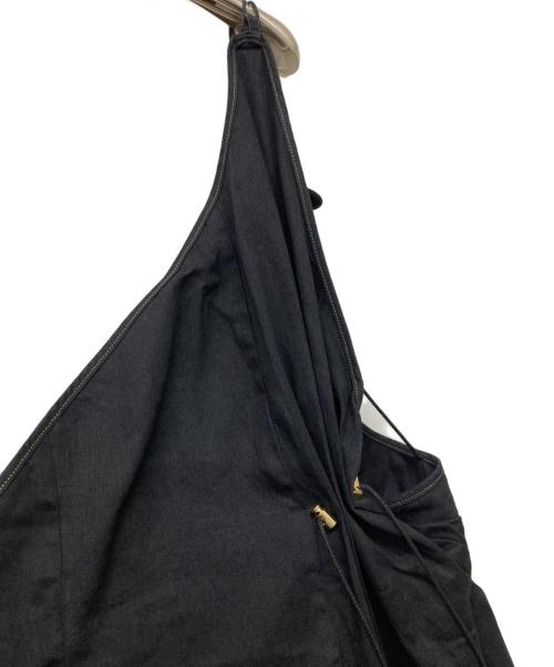 PHOTOCOPIEU（フォトコピュー）PHOTOCOPIEU (フォトコピュー) ONE-SHOULDER DRAWSTRING DRESS（ワンショルダー ドローストリング ドレス） ブラック サイズ:SIZE 36の古着・服飾アイテム