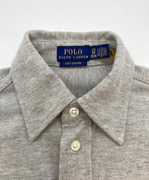 POLO RALPH LAUREN（ポロ・ラルフローレン）POLO RALPH LAUREN (ポロ・ラルフローレン) QRタグKNIT OXFORD ポニー刺繍ワンピース グレー サイズ:XSの古着・服飾アイテム