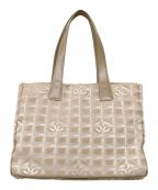 CHANELシャネル）の古着「ニュートラベルライントートMM」｜ベージュ