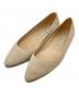 Manolo Blahnik（マノロブラニク）の古着「BB FLAT NUDE SUEDE PUMPS」｜ホワイト