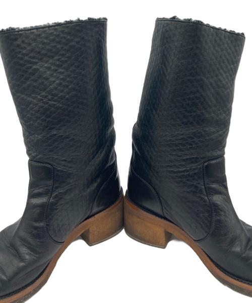 CHANEL（シャネル）CHANEL (シャネル) ココマークレザーロングブーツ ブラック サイズ:37の古着・服飾アイテム