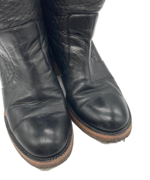 CHANEL（シャネル）CHANEL (シャネル) ココマークレザーロングブーツ ブラック サイズ:37の古着・服飾アイテム