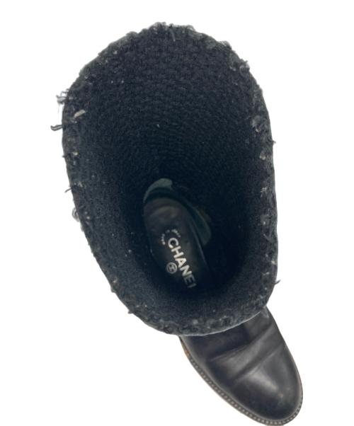 CHANEL（シャネル）CHANEL (シャネル) ココマークレザーロングブーツ ブラック サイズ:37の古着・服飾アイテム