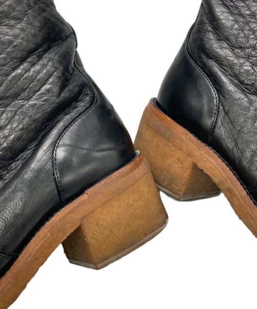 CHANEL（シャネル）CHANEL (シャネル) ココマークレザーロングブーツ ブラック サイズ:37の古着・服飾アイテム