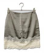 ALLISON BROWNアリソンブラウン）の古着「Vintage Lace Mini Skirt」｜オリーブ